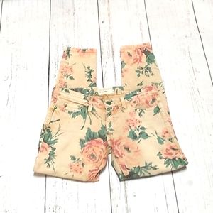 CURRENT/ELLIOTT The Stiletto Haystack Floral skinny ankle jeans 26